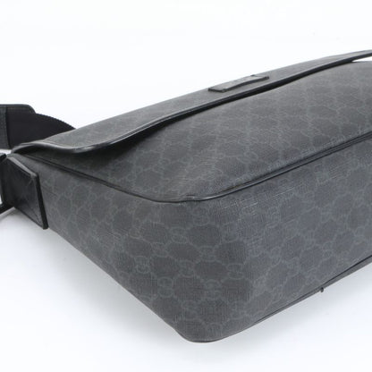 Gucci GG Supreme Leather Shoulder Bag Crossbody Messenger 169935 Black A4 Mens