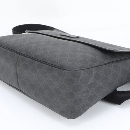 Gucci GG Supreme Leather Shoulder Bag Crossbody Messenger 169935 Black A4 Mens