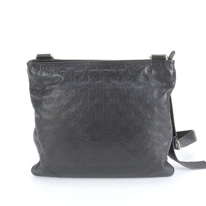 Guccissima Leather Shoulder Bag Crossbody Messenger 201446 Black Genuine