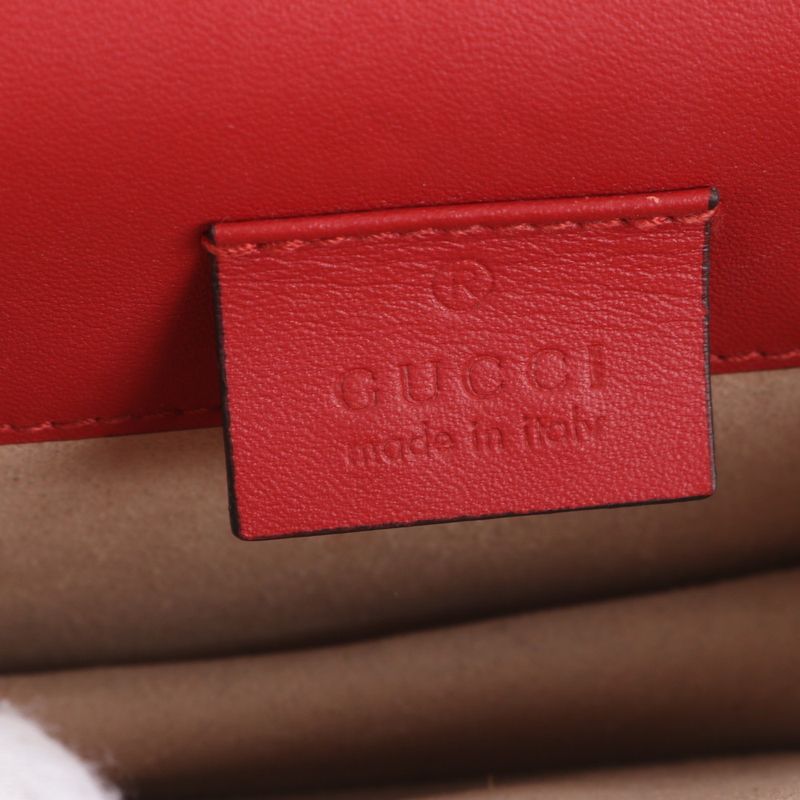 Gucci Sherry Line Sylvie Leather Chain Shoulder Bag Crossbody Women RRE Db60-10