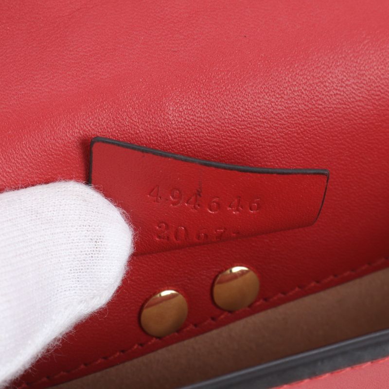 Gucci Sherry Line Sylvie Leather Chain Shoulder Bag Crossbody Women RRE Db60-10