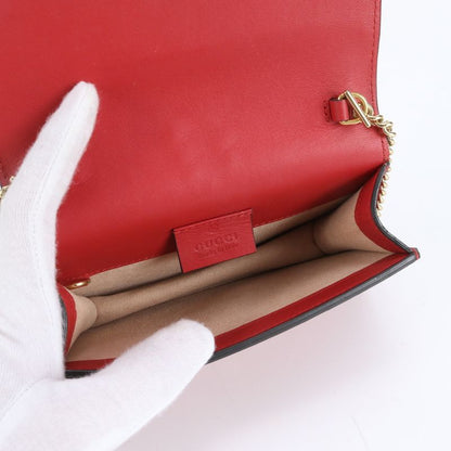 Gucci Sherry Line Sylvie Leather Chain Shoulder Bag Crossbody Women RRE Db60-10