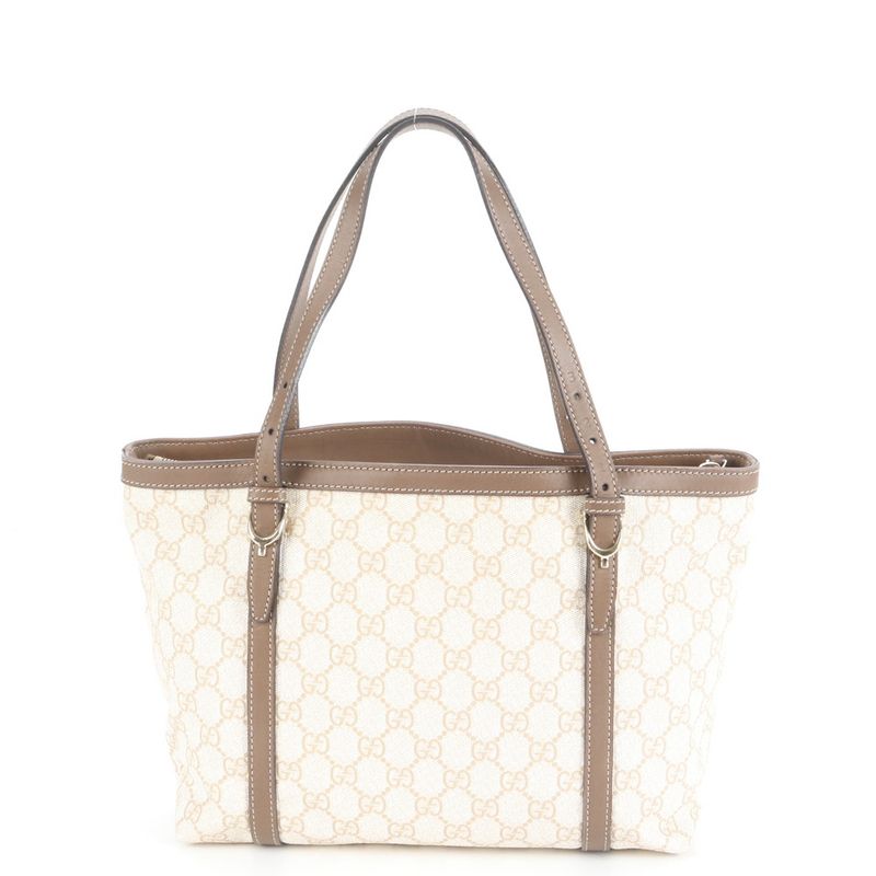 Gucci GG Supreme 336776 Leather Tote Bag Shoulder Silver Hardware Women's RRE