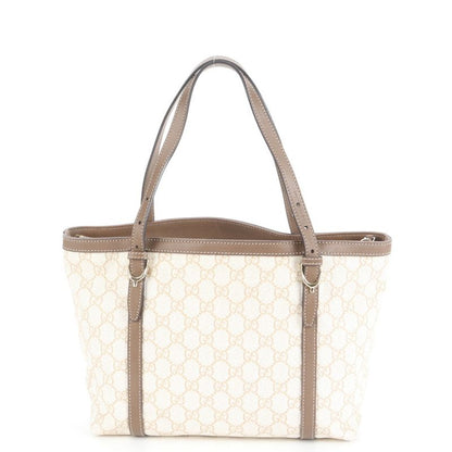 Gucci GG Supreme 336776 Leather Tote Bag Shoulder Silver Hardware Women's RRE