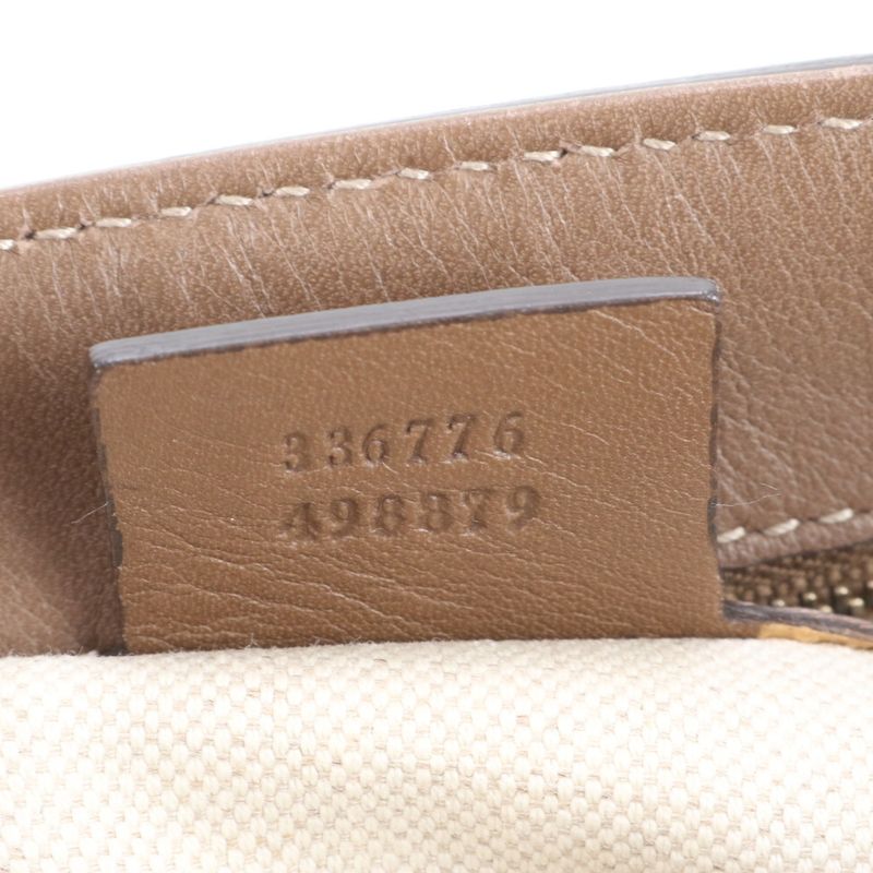 Gucci GG Supreme 336776 Leather Tote Bag Shoulder Silver Hardware Women's RRE