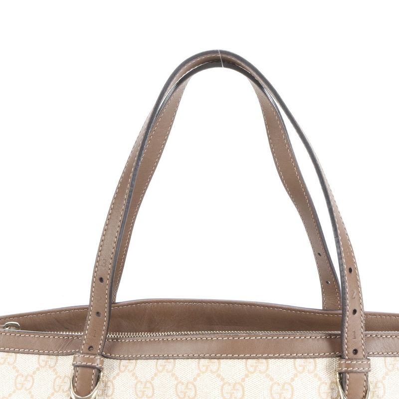 Gucci GG Supreme 336776 Leather Tote Bag Shoulder Silver Hardware Women's RRE