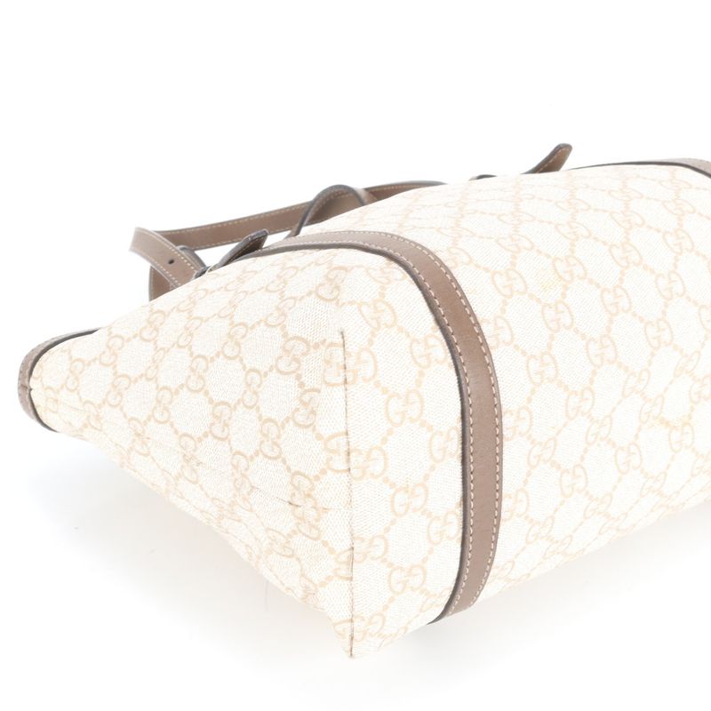 Gucci GG Supreme 336776 Leather Tote Bag Shoulder Silver Hardware Women's RRE