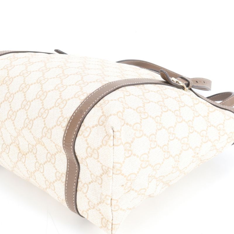 Gucci GG Supreme 336776 Leather Tote Bag Shoulder Silver Hardware Women's RRE