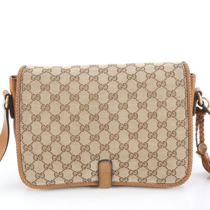 Gucci GG Canvas Marrakesh Fringe 257024 Leather Shoulder Bag Crossbody Women