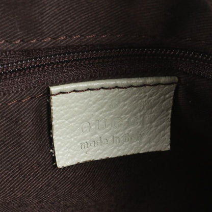 Gucci GG Canvas Abby 130736 Leather Tote Bag Shoulder Gold Hardware Brown