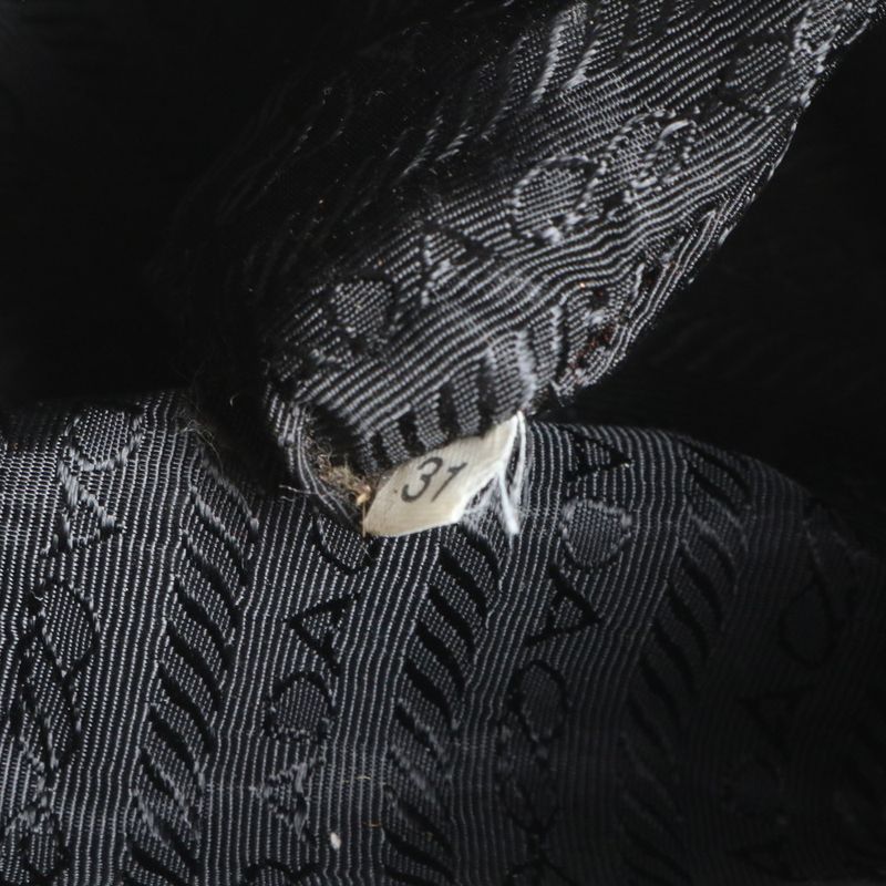 Prada Tessuto Nylon Triangle Logo Tote Bag Shoulder Black Women's RCE Db49-5