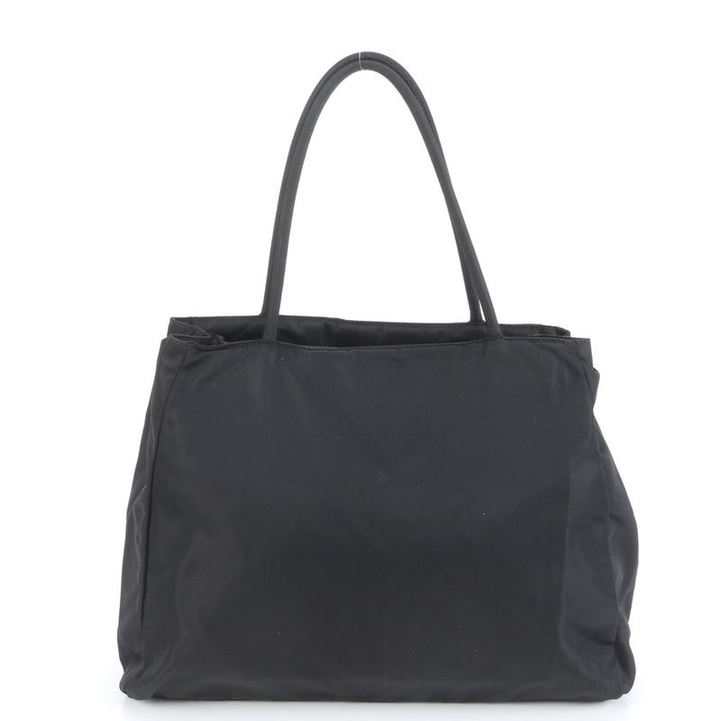 Prada Tessuto Nylon Triangle Logo Tote Bag Shoulder Black Women's RCE Db49-5