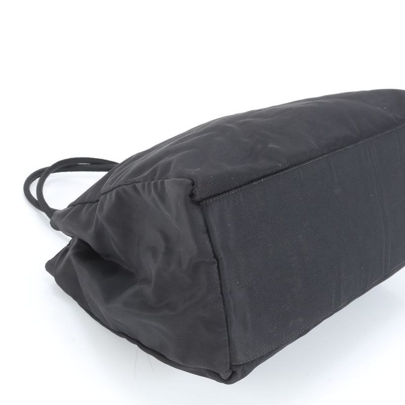 Prada Tessuto Nylon Triangle Logo Tote Bag Shoulder Black Women's RCE Db49-5