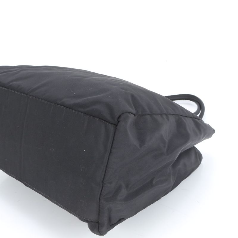 Prada Tessuto Nylon Triangle Logo Tote Bag Shoulder Black Women's RCE Db49-5