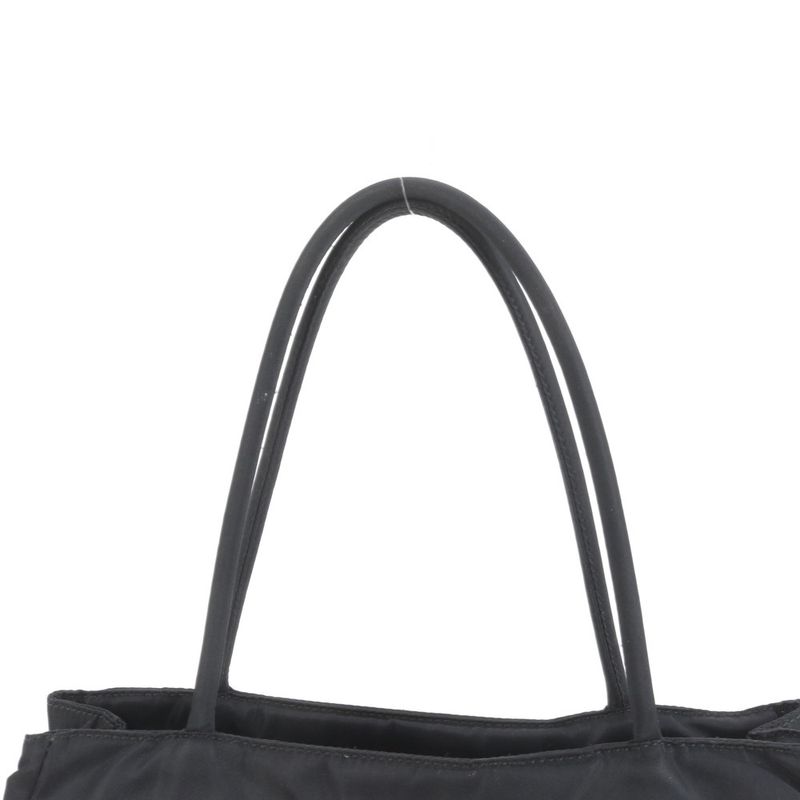 Prada Tessuto Nylon Triangle Logo Tote Bag Shoulder Black Women's RCE Db49-5