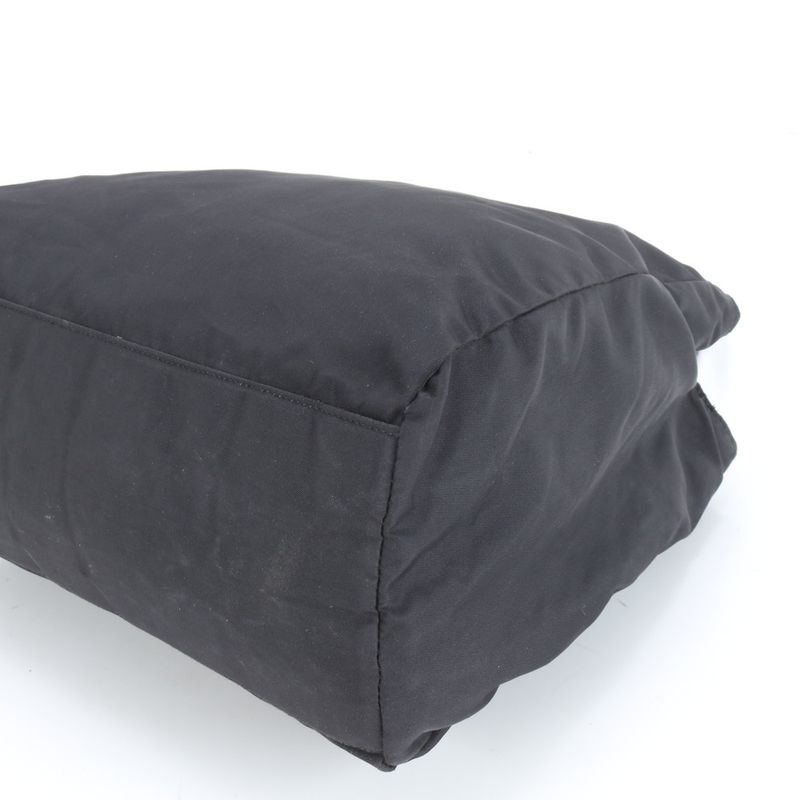 Prada Tessuto Nylon Triangle Logo Tote Bag Shoulder Black Women's RCE Db49-9