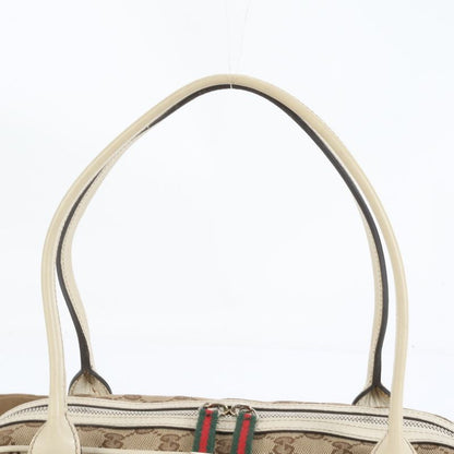 Gucci GG Canvas Plincy Leather Tote Bag Mini Boston Shoulder 161720 Women's RCE