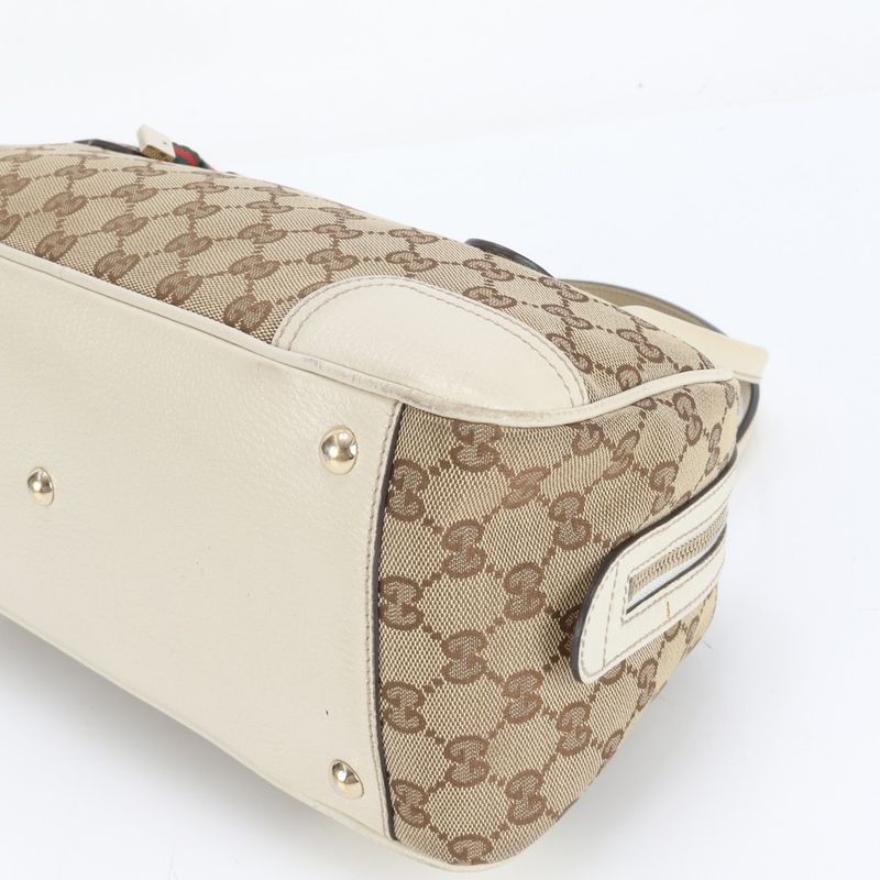 Gucci GG Canvas Plincy Leather Tote Bag Mini Boston Shoulder 161720 Women's RCE