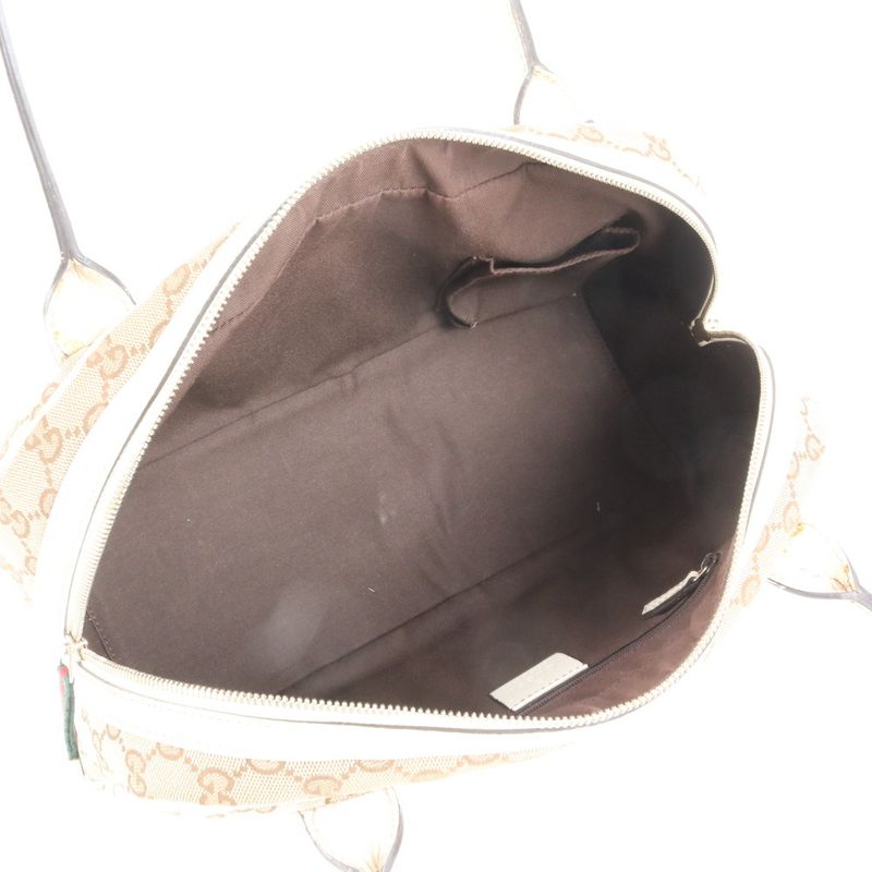 Gucci GG Canvas Plincy Leather Tote Bag Mini Boston Shoulder 161720 Women's RCE