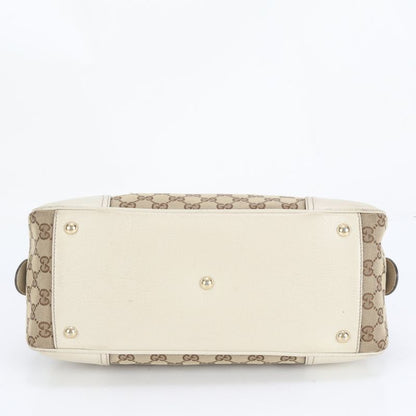 Gucci GG Canvas Plincy Leather Tote Bag Mini Boston Shoulder 161720 Women's RCE