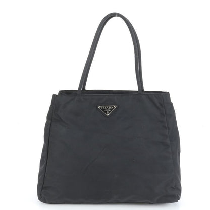 Prada Tessuto Nylon Triangle Logo Tote Bag Shoulder Black Women's RCE Db49-10