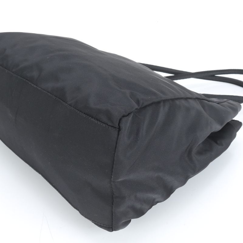 Prada Tessuto Nylon Triangle Logo Tote Bag Shoulder Black Women's RCE Db49-10