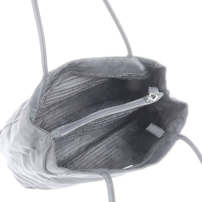 Prada Tessuto Nylon Triangle Logo Tote Bag Shoulder Black Women's RCE Db49-10