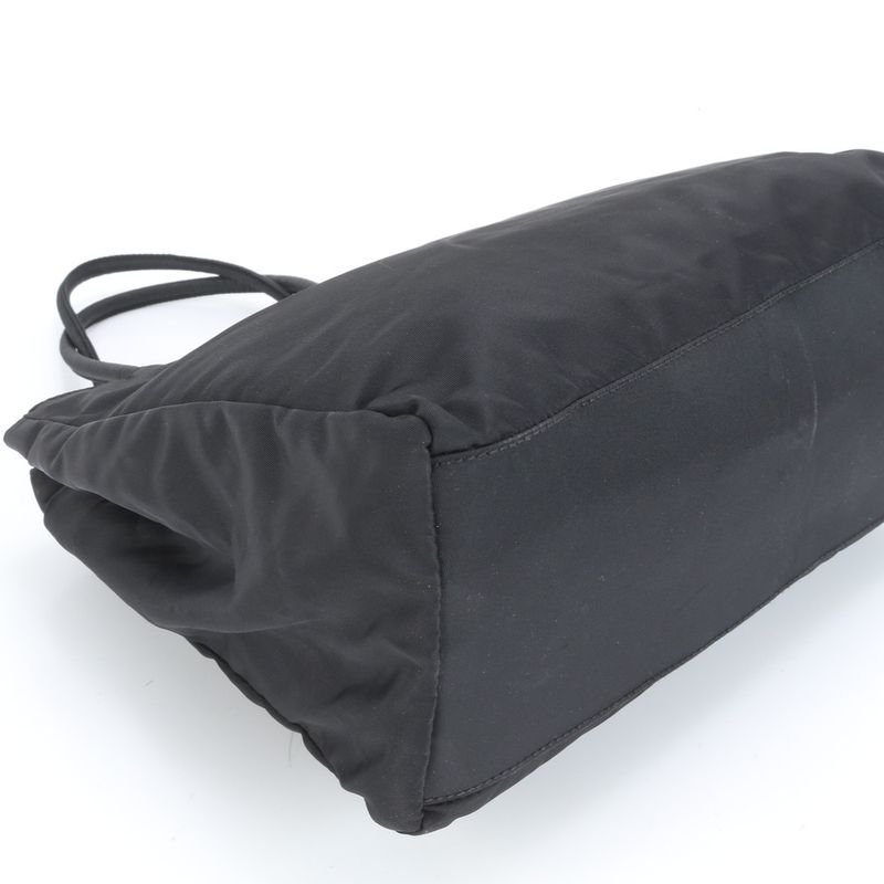 Prada Tessuto Nylon Triangle Logo Tote Bag Shoulder Black Women's RCE Db49-10