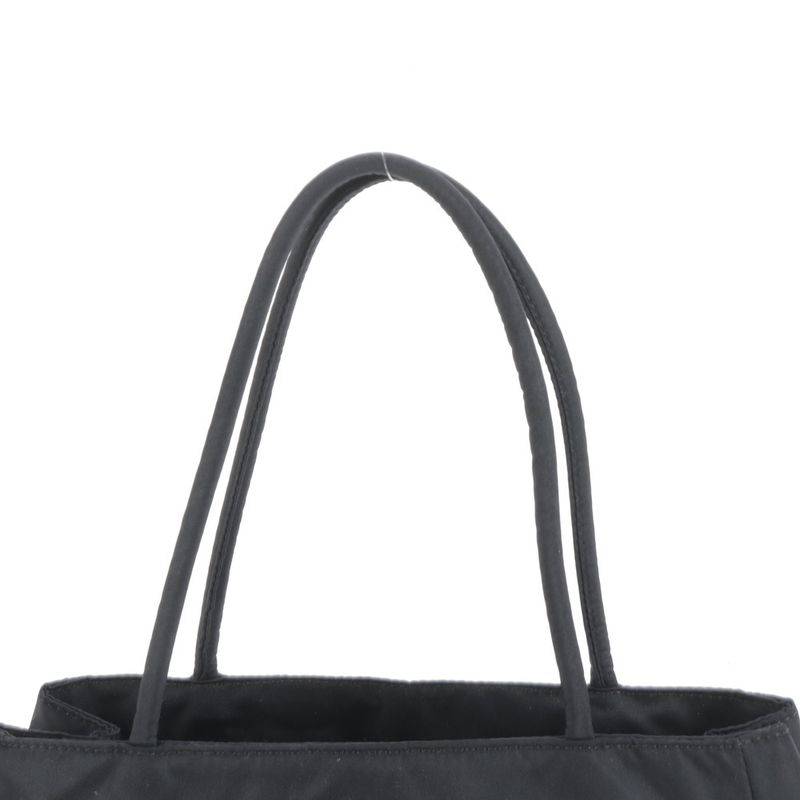 Prada Tessuto Nylon Triangle Logo Tote Bag Shoulder Black Women's RCE Db49-10