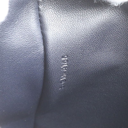 Celine Solo Stripe Leather Clutch Bag Hand Second Pouch Black Multicolor