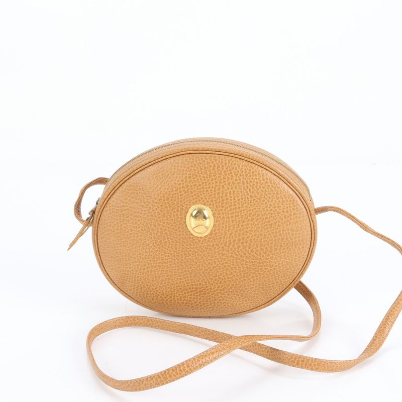 Vintage Christian Dior CD Logo Leather Shoulder Bag Crossbody Women RCE Db60-2