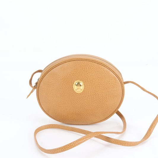 Vintage Christian Dior CD Logo Leather Shoulder Bag Crossbody Women RCE Db60-2