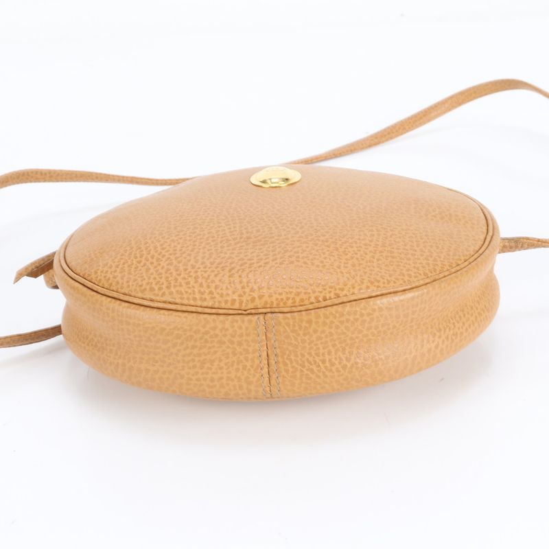 Vintage Christian Dior CD Logo Leather Shoulder Bag Crossbody Women RCE Db60-2