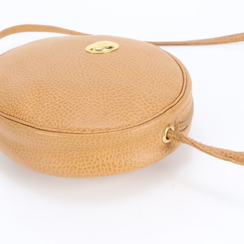 Vintage Christian Dior CD Logo Leather Shoulder Bag Crossbody Women RCE Db60-2