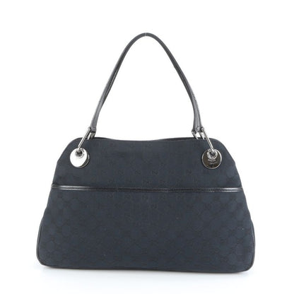 Gucci GG Canvas Eclipse Leather Tote Bag Shoulder 121023 Hand Genuine Leather