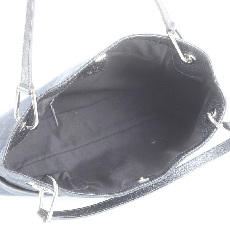 Gucci GG Canvas Eclipse Leather Tote Bag Shoulder 121023 Hand Genuine Leather