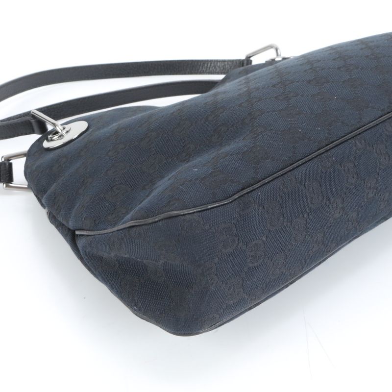 Gucci GG Canvas Eclipse Leather Tote Bag Shoulder 121023 Hand Genuine Leather