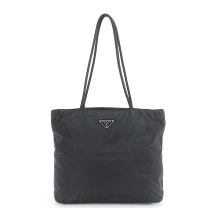 Prada Tessuto Nylon Triangle Logo Tote Bag Shoulder Black A4 Ladies RCE Db48-2
