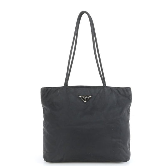 Prada Tessuto Nylon Triangle Logo Tote Bag Shoulder Black A4 Ladies RCE Db48-2