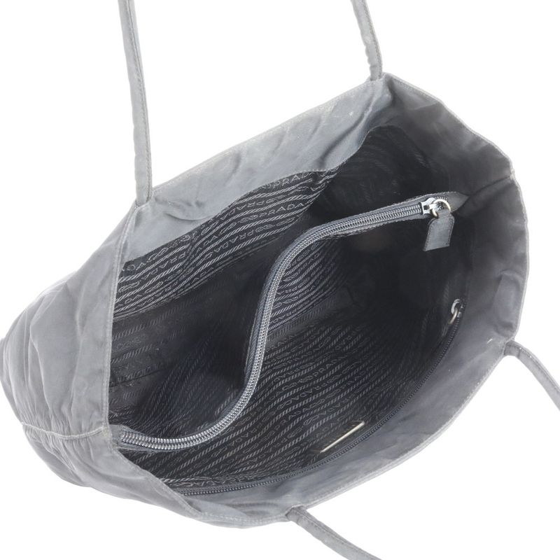 Prada Tessuto Nylon Triangle Logo Tote Bag Shoulder Black A4 Ladies RCE Db48-2