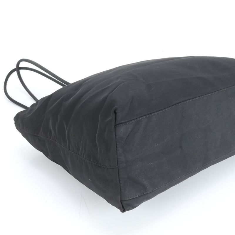 Prada Tessuto Nylon Triangle Logo Tote Bag Shoulder Black A4 Ladies RCE Db48-2