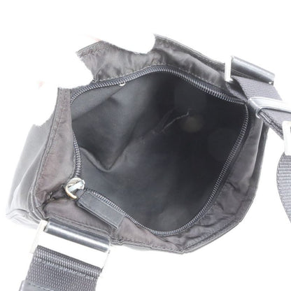 Prada Tessuto Nylon Triangle Logo Leather Shoulder Bag Crossbody Messenger