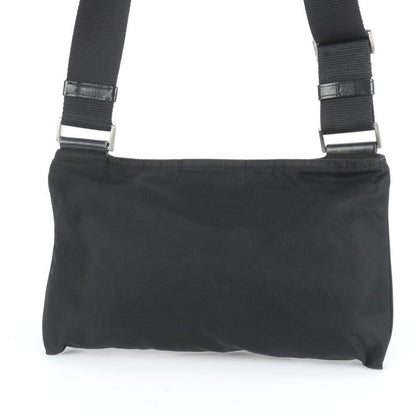 Prada Tessuto Nylon Triangle Logo Leather Shoulder Bag Crossbody Messenger