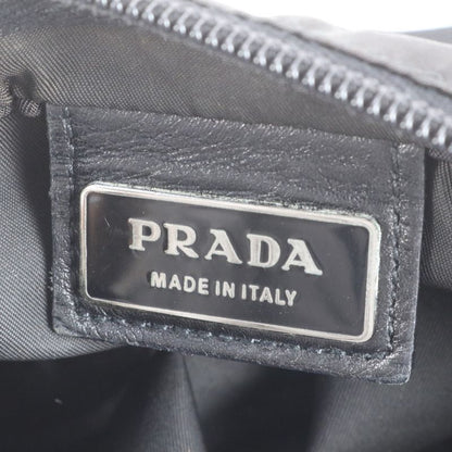 Prada Tessuto Nylon Triangle Logo Leather Shoulder Bag Crossbody Messenger