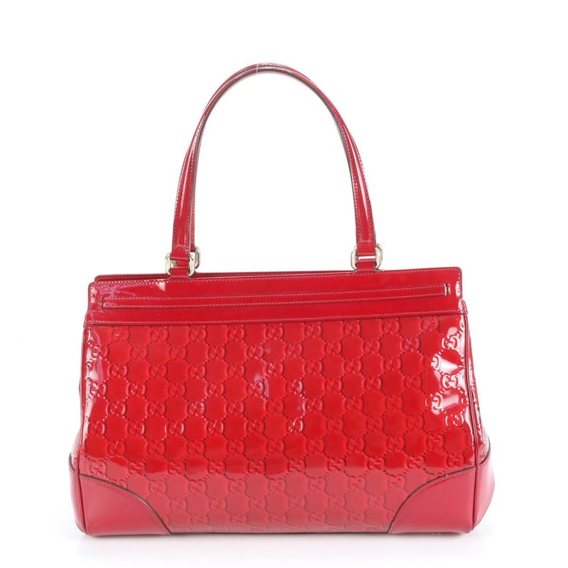 Gucci Shiny Guccissima Heart Mayfair Leather Tote Bag 257612 Shoulder Women RRE