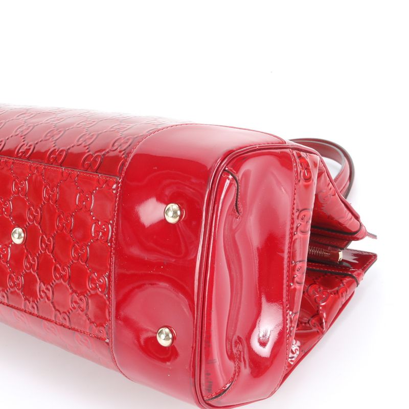 Gucci Shiny Guccissima Heart Mayfair Leather Tote Bag 257612 Shoulder Women RRE