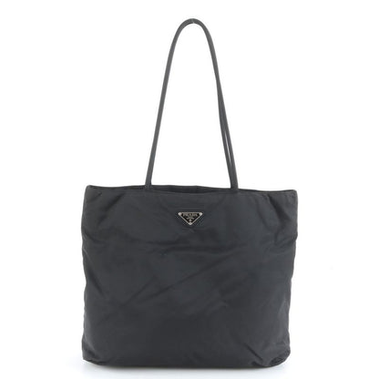 Prada Tessuto Nylon Triangle Logo Tote Bag Shoulder Black A4 Ladies RCE Db49-2