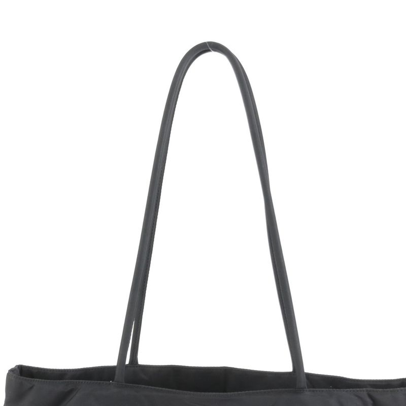 Prada Tessuto Nylon Triangle Logo Tote Bag Shoulder Black A4 Ladies RCE Db49-2
