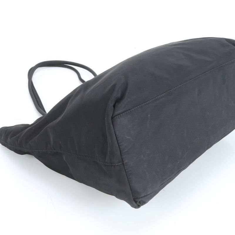 Prada Tessuto Nylon Triangle Logo Tote Bag Shoulder Black A4 Ladies RCE Db49-2