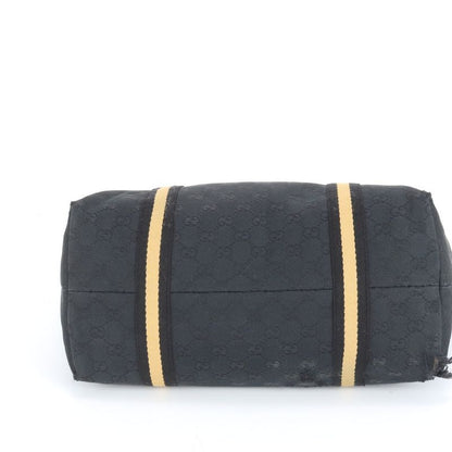 Gucci GG Canvas With Charm 139260 Leather Tote Bag Shoulder Hand Black A4